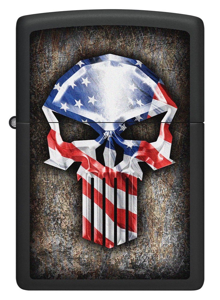 Zippo Ci400236 218 Flag Skull Black Matte Windproof Lighter - Image 2