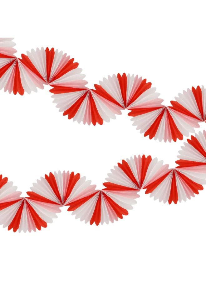 Meri Meri Candy Cane Stripe Honeycomb Garland - Image 1