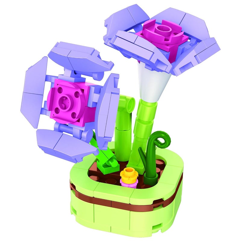ThinkerPlace 8-in-1 Flowers Galsang Flower (86 Pieces) | Learn About Plant Kingdom | Building Block Set for Kids Age 6+ | STEM Educational Toy | Build, Collect & Create Flower Pen Stand - Image 1