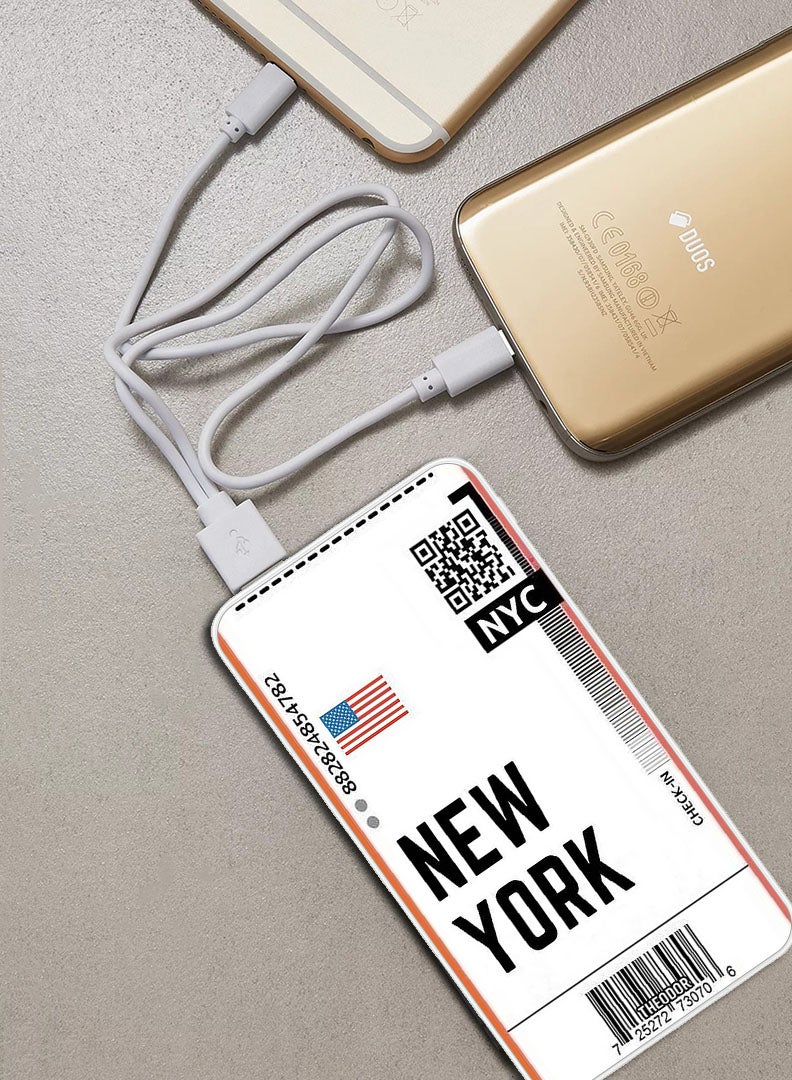 Theodor 10,000 mAh Super Fast Charging Ultra Compact Power Bank with Quick Charge & Power Delivery, Portable Charger For iPhone and Android NYC - Image 2