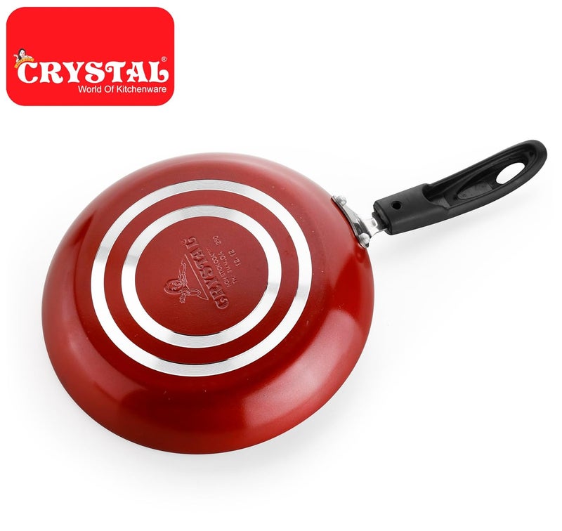 Crystal Platinum Series Non-Stick Fry Pan| 250 mm | 3 mm Thickness | Metal Spoon Friendly | 3 Layer Coating - Image 3