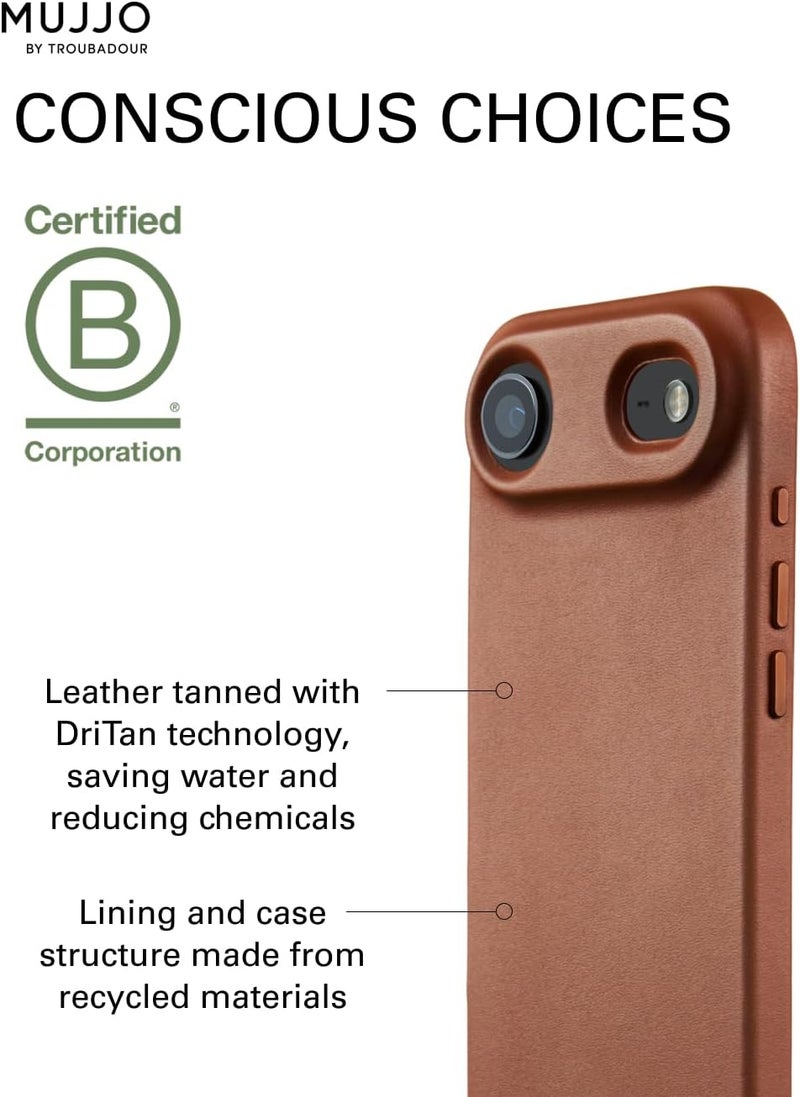 موجو جراب آيفون  جلد تان بشحن لاسلكي مغناطيسي - Image 4