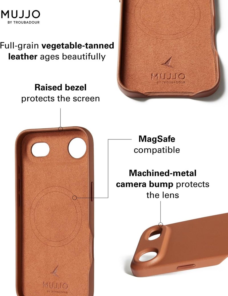 موجو جراب آيفون  جلد تان بشحن لاسلكي مغناطيسي - Image 3