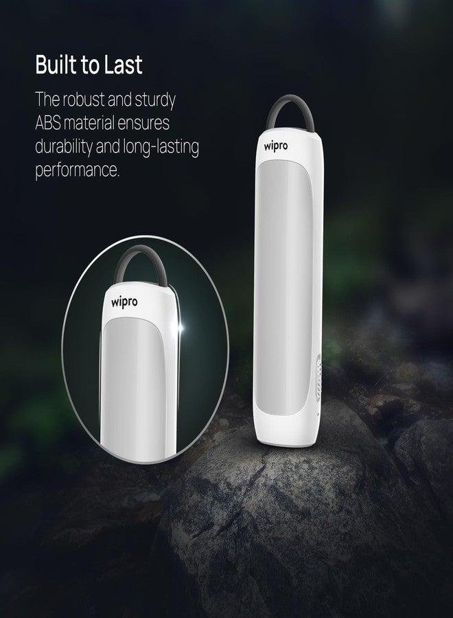 wipro EL2 Rechargable Emergency Lantern with 2-in-1 Lighting Mode|Translucent Diffuser for Uniform Light|Compact Design|Robust & Sturdy Product Material|Pack of 1, White - Image 5