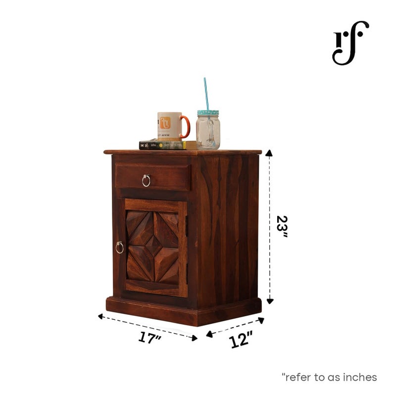 Royal Finish Royal finish floar New Bedside Table Double Bedside  - Image 2