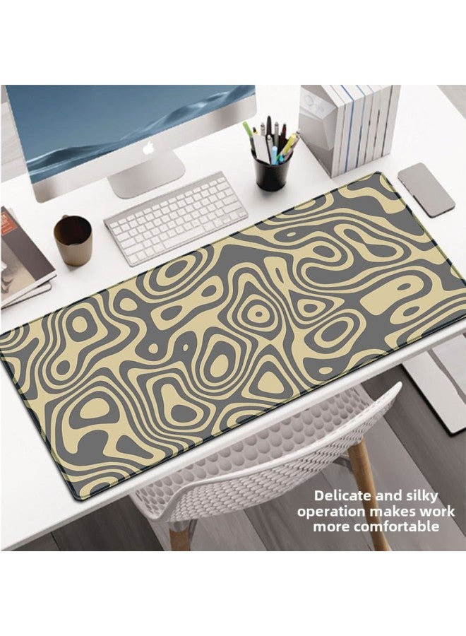 Super-large Mouse Pad Texture Table Pad Computer Game Line Learning E-sports Keyboard Pad Increased Thickening Lock Edge-Color:300*800*3mm Overlock-Pattern:Lzslt016