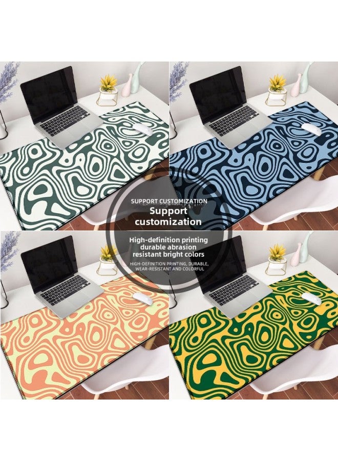 Super-large Mouse Pad Texture Table Pad Computer Game Line Learning E-sports Keyboard Pad Increased Thickening Lock Edge-Color:300*800*3mm Overlock-Pattern:Lzslt016