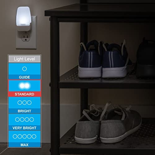 GE LED Night Lights Plug Into Wall, Dusk to Dawn Sensor, Ambient Lighting, Dorm Room Essentials, Bathroom Decor, Smart Home, for Bedroom, Cool White, 55991, 2 pack - Image 5