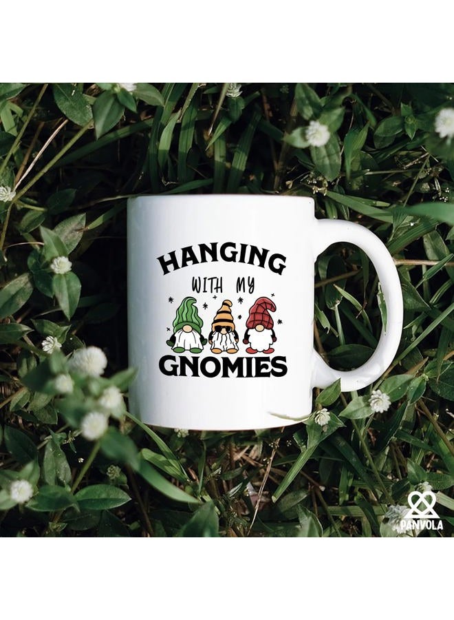 Panvola Hanging With My Gnomies Gardening Gifts Plant Lover Gifts Gardener Garden Lover Mom Dad Grandma Grandpa Novelty Drinkware Ceramic Mug 11 oz White - Image 4