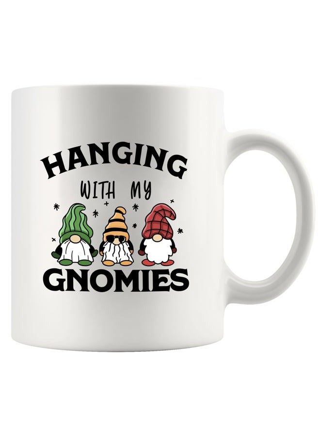 Panvola Hanging With My Gnomies Gardening Gifts Plant Lover Gifts Gardener Garden Lover Mom Dad Grandma Grandpa Novelty Drinkware Ceramic Mug 11 oz White - Image 1