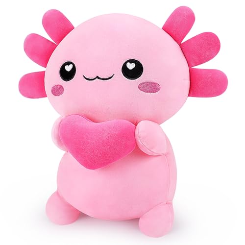 Achwishap Axolotl PlushAxolotl Stuffed Animal Plush Toys14 Salamander PlushieCute Plushies Soft Newt Plushy Kawaii Plushies Huggging PillowCuddly Animal Body Pillow Gifts for BirthdayPink - Image 1