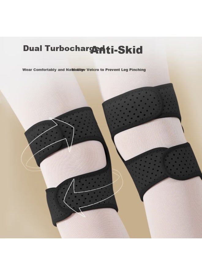 Chidong Children's Knee Pads, Breathable, For Kids' Sports, Jump Rope, Basketball, Dance, Students, Roller Skating, Anti-collision, Kneeling Protection Gear, Black - Image 2