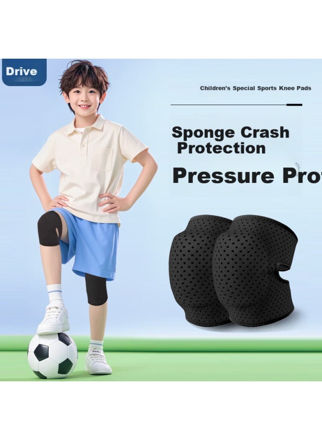 Chidong Children's Knee Pads, Breathable, For Kids' Sports, Jump Rope, Basketball, Dance, Students, Roller Skating, Anti-collision, Kneeling Protection Gear, Black - Image 4