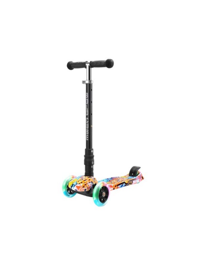 BOLDCUBE - Big 3WS - Street Graffiti 3 LED Wheel Scooter (BC-3WS-01-SKY103) - Image 1