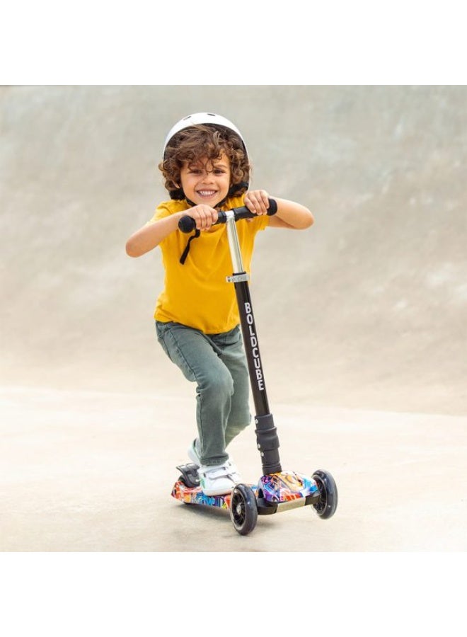 BOLDCUBE - Big 3WS - Street Graffiti 3 LED Wheel Scooter (BC-3WS-01-SKY103) - Image 3