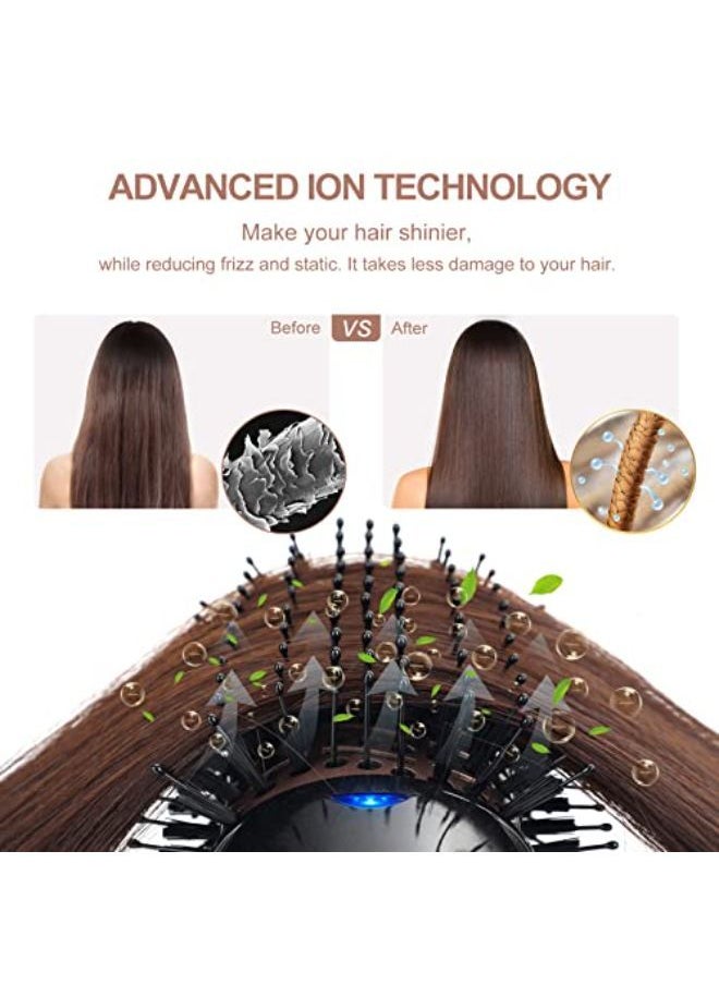 Aima Beauty - One Step Hair Dryer & Volumizing Hot Air Brush, Hair Blow Dryer Brush, Ceramic Straightener Brush, Curler & Hot Comb 4 In 1 Salon Ionic Hair Brush, 2021 Ated Version Hair Styling Tools, Black - Image 1