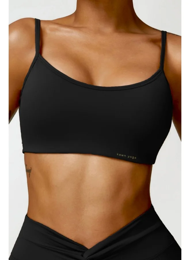KAWN.YOGA KAWN YOGA Womens X Back Sports Bra - Padded Low Impact Workout Yoga Bra with Removable Built in Bra