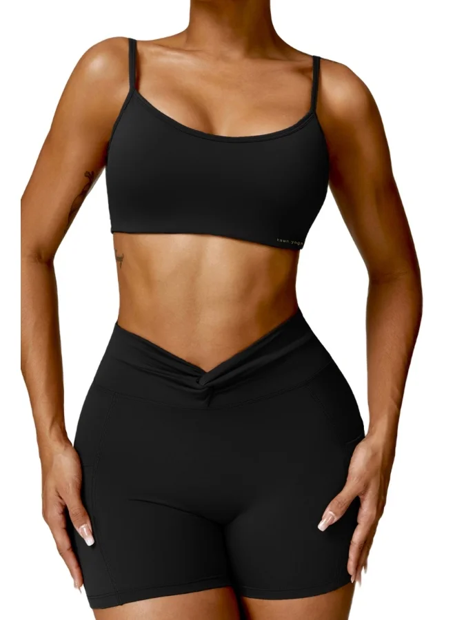 KAWN.YOGA KAWN YOGA Womens X Back Sports Bra - Padded Low Impact Workout Yoga Bra with Removable Built in Bra