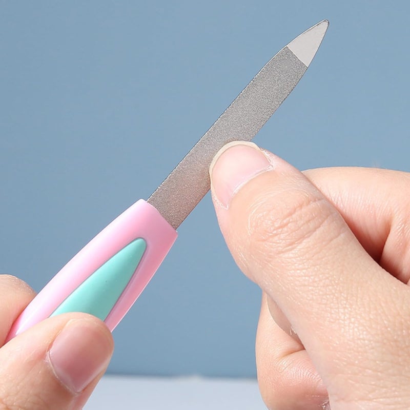 10pcs Double Sided Nail Files and Buffers 14.5cm Stainless Steel Grit Nail Strips for Manicure Pedicure Suitable and Home Use - Image 5
