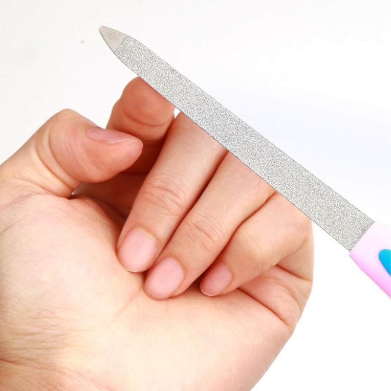 10pcs Double Sided Nail Files and Buffers 14.5cm Stainless Steel Grit Nail Strips for Manicure Pedicure Suitable and Home Use - Image 4