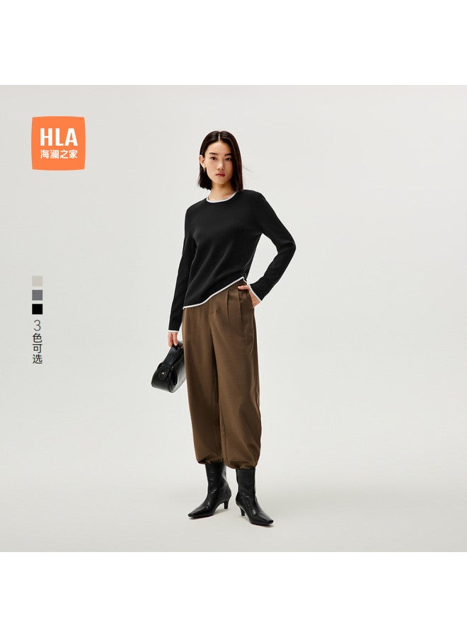 HLA Simple And Intellectual Knitted Sweater For Warmth In Spring And Autumn - Image 2