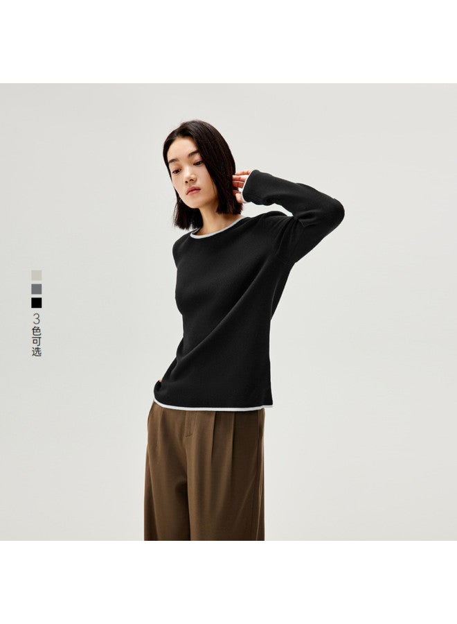 HLA Simple And Intellectual Knitted Sweater For Warmth In Spring And Autumn - Image 3