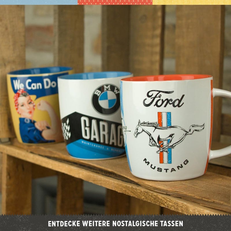 Nostalgic Art Nostalgic-Art Retro Coffee Mug Set of 3 - Ford Mustang Vintage Design - Image 5