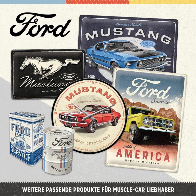 Nostalgic Art Nostalgic-Art Retro Coffee Mug Set of 3 - Ford Mustang Vintage Design - Image 4