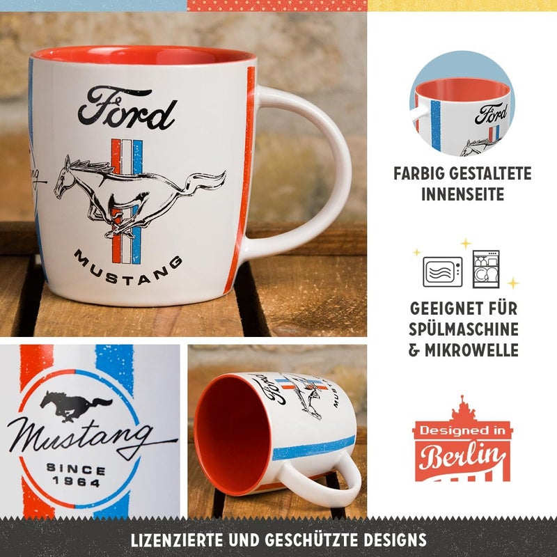 Nostalgic Art Nostalgic-Art Retro Coffee Mug Set of 3 - Ford Mustang Vintage Design - Image 3