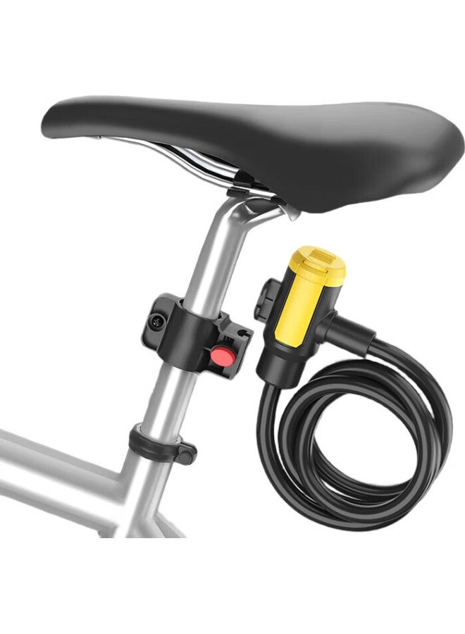 Move Iron Portable Steel Cable Lock For Electric Bikes, Bicycles, And Motorcycles, Anti-Theft, Anti-Smashing, Universal Lock, Cycling Equipment Accessory, 1.2M - Image 3
