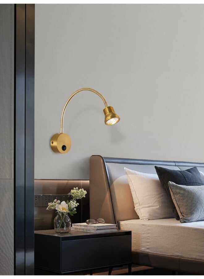 Best Power - Spiral 518-003 LED Wall Light with 3 Dimmable Brightness Levels | Elegant Gold Finish for Modern Interiors - Image 1