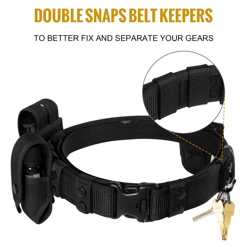 Vismix Nylon Duty Belt with Hook Lining, Key Holder and Belt Keepers - Image 4