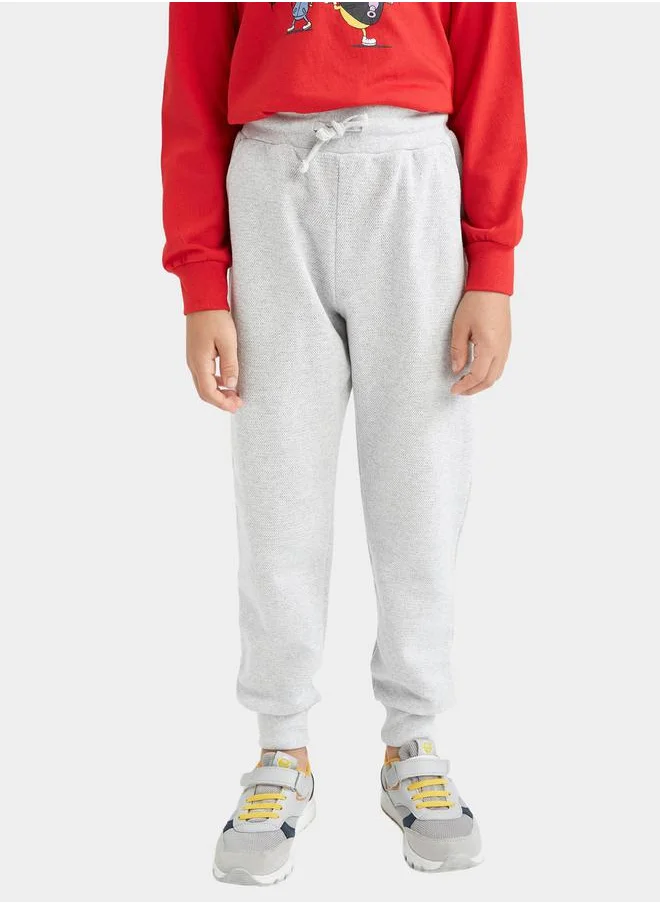 DeFacto Relaxed Fit Elasticated Cuff Sweatpants with Drawstring by Styli