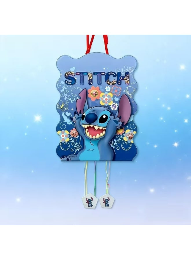 ستيتش بينياتا مصنوعة من الورق المقوى بتصميم ستيتش. أضف جوًا مميزًا ومفاجأة لحفلتك، مما يجعلها زينة مثالية لحفلات أعياد الميلاد، وحفلات التخرج، والتجمعات العائلية. - Image 1