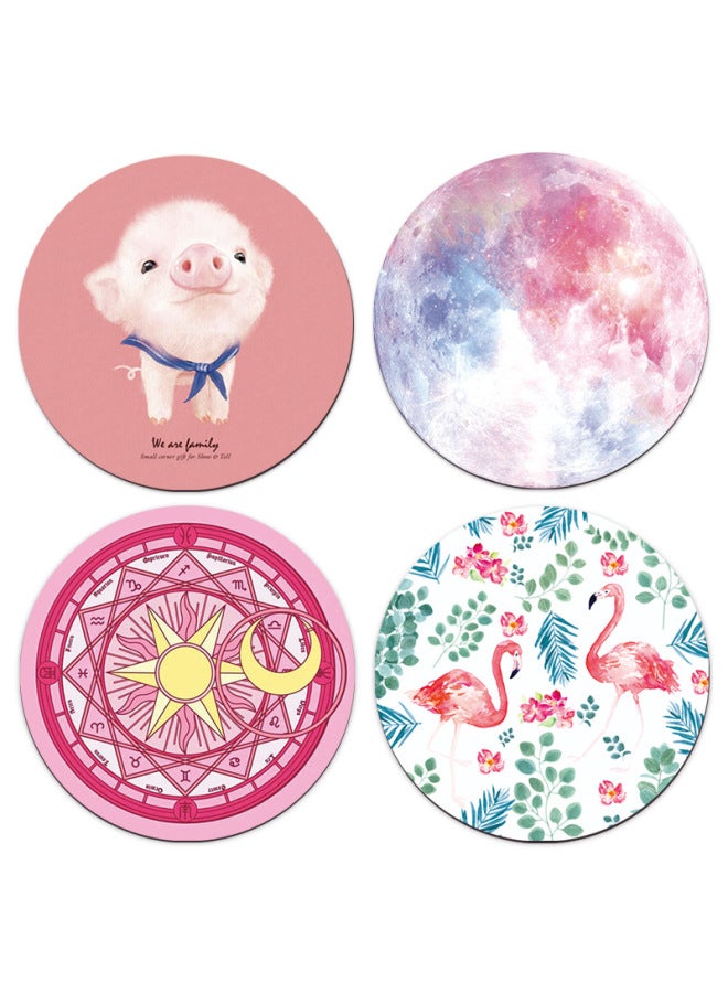 Round Cute Cartoon Small Mouse Pad Advertising Game E-sports Mouse Pad Manufacturers Mouse Pad Mouse Pad-Color:Diameter 200*3mm-Pattern:Cute Penguin 18  - Image 2