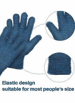 Y&D Cleaning Gloves, 2 Pairs Microfiber Auto Dusting Gloves Washable Mittens for Kitchen House Cars Trucks Mirrors Lamps (Blue, Green)  - Image 3