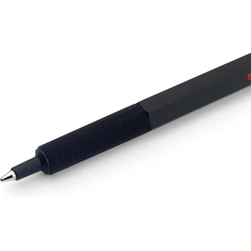 rOtring 600 Ballpoint Pen, Medium Point, Black Ink, Black Barrel, Refillable - Image 2