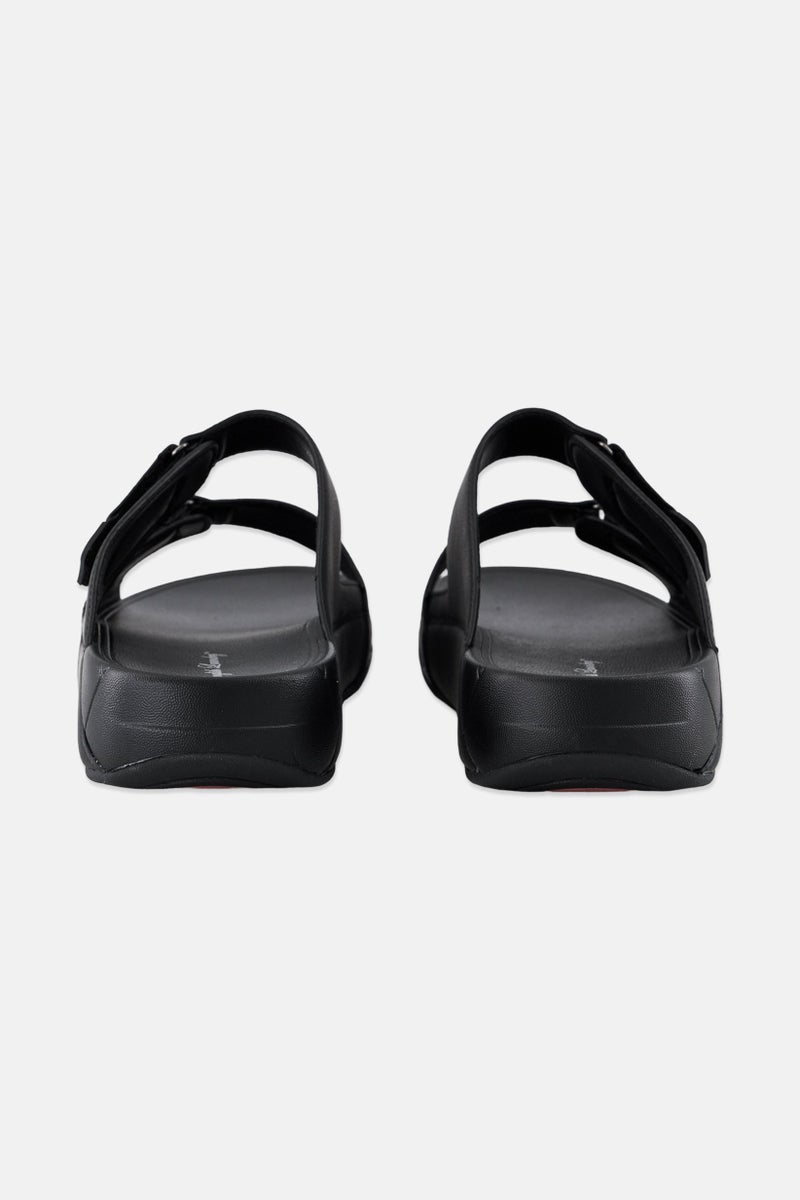 English Laundry Men 2 Strap Slip On Arabic Sandals, Black - Image 2