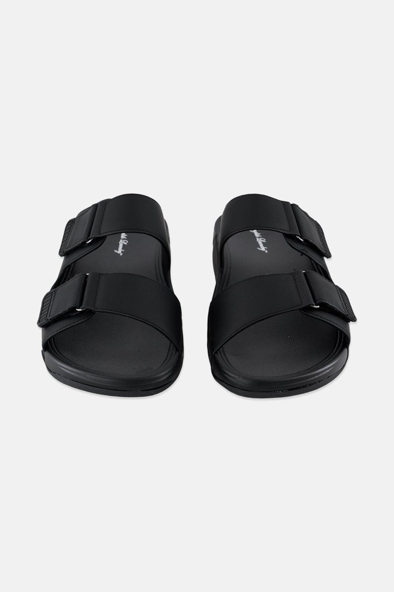 English Laundry Men 2 Strap Slip On Arabic Sandals, Black - Image 4