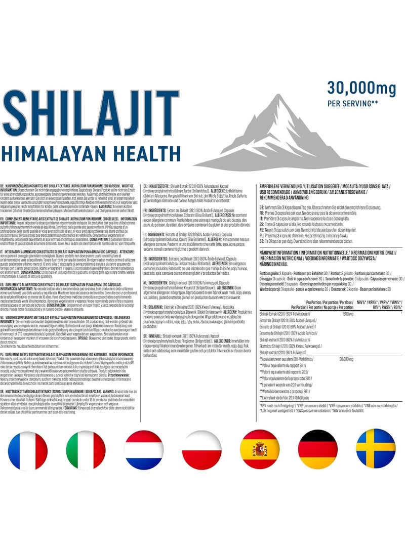 أبلايد نيوتريشن شيلاجيت هيمالايا للصحة 90 كبسولة - Image 2