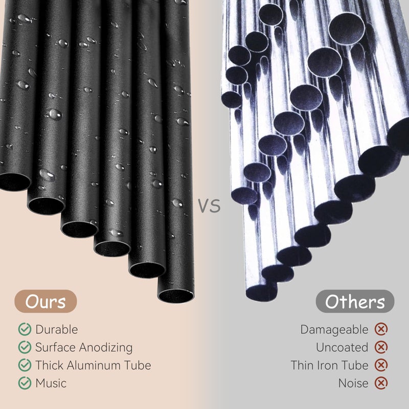 Litu 28" Wind Chimes for Outside. Deep Tone Lovely Wind Chimes with 6 Aluminum Tubes Courtyard Decoration. Windchimes Outdoor Create an Enjoyable Atmosphere & Give Mom a Gift - Image 5