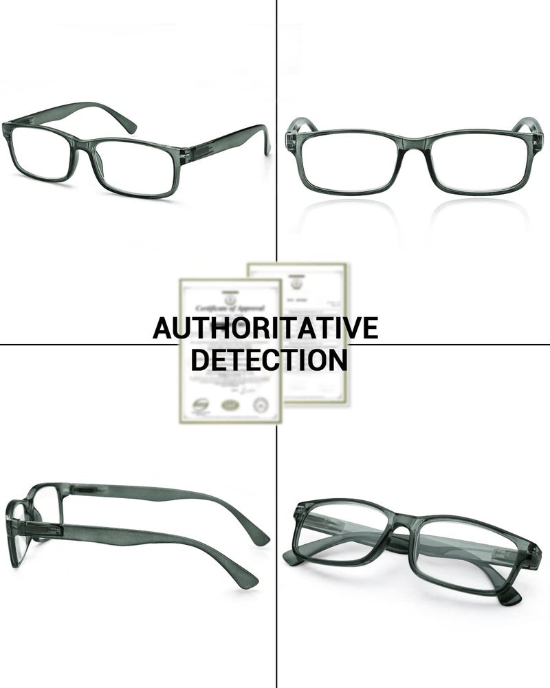 LUFF Unbreakable Reading Glasses for Women,4PCS Blue Light Blocking Reading Glasses Men,Comfortable Spring Hinge Readers,Computer Glasses Anti Eyestrain,Eyeglasses Stylish(1.5X) - Image 4