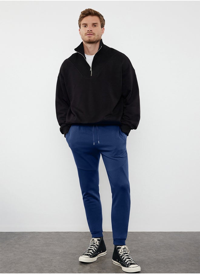 trendyol - Regular/Normal Cut Stitch Detail Thick Sweatpants TMNAW25EA00002 - Image 1