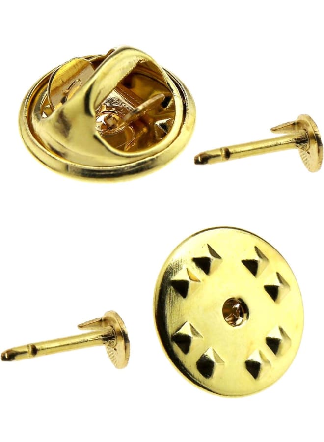 YINETTECH 50pcs Gold Clutch Pin Backs with Blank Pins Set for Tie Badge Citation Bars Jewelry Making - Image 2