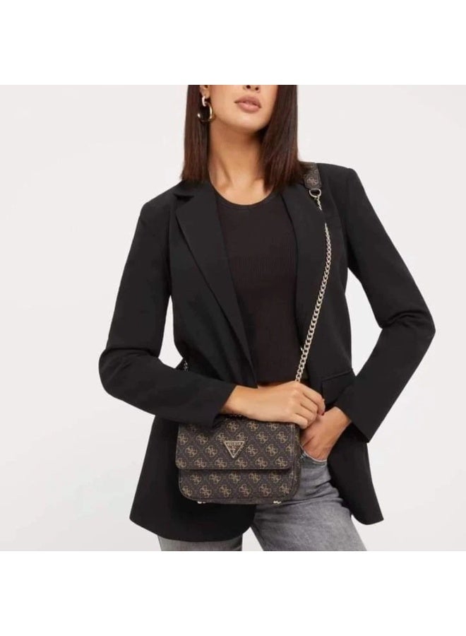 GUESS Zipper PU Women's Casual Classic Print Bag Brown - Image 2