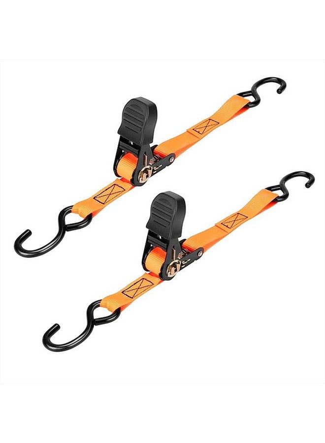 HASTHIP® 2 Pack 25MM Retractable Ratchet Straps, 1600lb Break Strength - Haul Motorcycles, Boats, and Appliances - Image 1