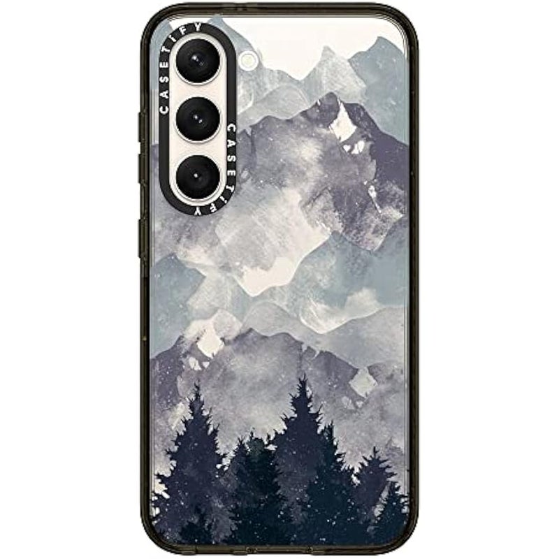 Casetify Impact Galaxy S23 Case 【4X Military Grade Drop Tested / 8.2ft Drop Protection】 - Winter Tale Clear Case - Clear Black - Image 2