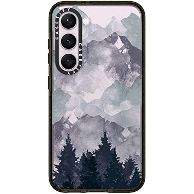 Casetify Impact Galaxy S23 Case 【4X Military Grade Drop Tested / 8.2ft Drop Protection】 - Winter Tale Clear Case - Clear Black - Image 1