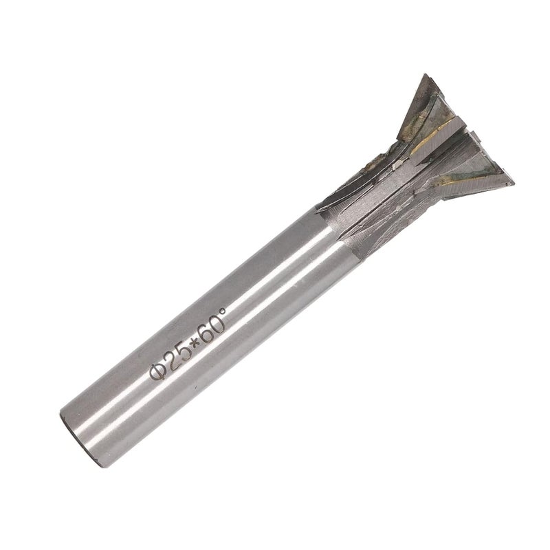 25mm Diameter 6 Flutes Dovetail Milling Cutter, Cemented Carbide Material, Straight Shank for Lathe, Quick Chip Removal, High Efficiency, Suitable for Various Metals - Image 4