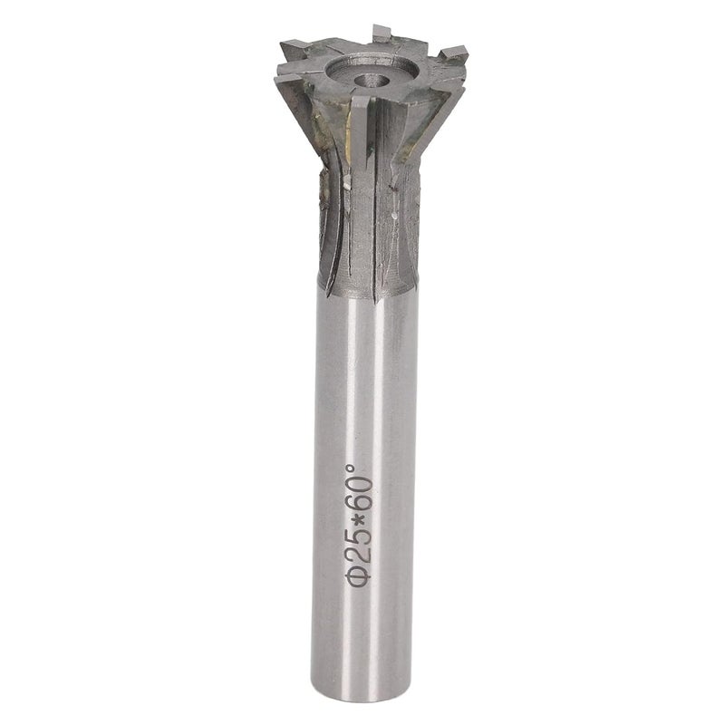 25mm Diameter 6 Flutes Dovetail Milling Cutter, Cemented Carbide Material, Straight Shank for Lathe, Quick Chip Removal, High Efficiency, Suitable for Various Metals - Image 1